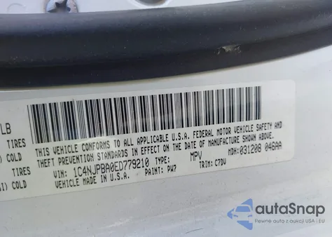 2014 Jeep Patriot Altitude/Sport from USA, damaged, VIN 1C4NJPBA0ED779210